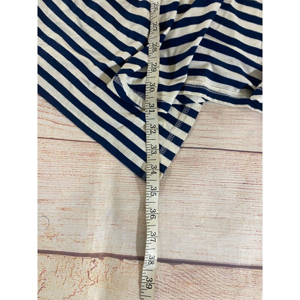 Soft Surroundings Women's Flortal Embroidered Stripped Open Front Duster - Mediu - Picture 8 of 12